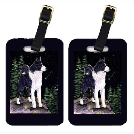 Carolines Treasures Carolines Treasures SS8483BT Starry Night Karelian Bear Dog Luggage Tags - Pair Of 2 SS8483BT